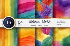 Vibrant Rainbow Watercolor Texture Seamless Digital Paper Product Image 1
