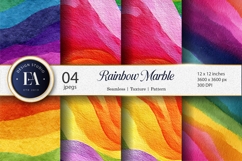 Vibrant Rainbow Watercolor Texture Seamless Digital Paper Product Image 1