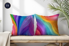 Colorful Watercolor Rainbow Painted Seamless Digital Paper Product Image 2