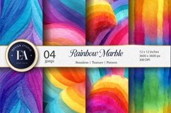 Colorful Watercolor Rainbow Painted Seamless Digital Paper Product Image 1