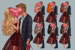 Valentine's Day Clipart, Love Couple Clip Art Product Image 7