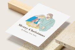 Christmas Nativity, Baby Jesus, Bethlehem, svg greeting card Product Image 2