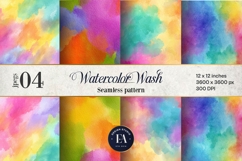 Watercolor Wash Digital Paper | Seamless Rainbow Texture Product Image 1