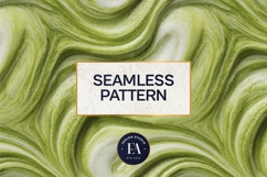 Matcha Latte Swirl Pattern, Creamy Matcha Abstract Paper Product Image 3