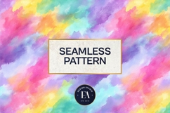Watercolor Wash Digital Paper | Seamless Rainbow Texture Product Image 3