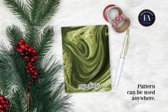 Matcha Latte Swirl Pattern, Creamy Matcha Abstract Paper Product Image 4