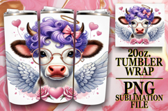Cozy Sunsets 20oz tumbler wrap, Valentines Product Image 1