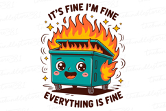 It's fine I'm Fine Everything is Fine Svg Design | Svg Files Product Image 1