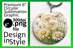 Custom Round Design Coaster PNG , Flowers Product Image 1