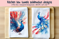 American patriotic bird kitchen tea towel designs Product Image 1