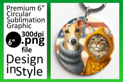 Creative Circle Design for Sublimation , Dog and cat Product Image 1