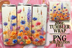Springtime Floral Pattern Tumbler Sublimation Product Image 1
