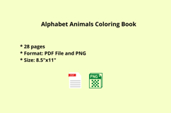 Alphabet Animals Coloring Book, Animal Coloring Pages Product Image 4