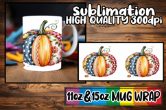 Joyous memories 11oz 15oz sublimation wrap, Pumpkin Watercol Product Image 1