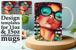 Striped Sensation: Portrait Mug Wrap,11oz/15oz Product Image 1