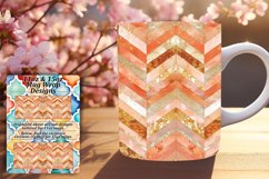 Glitter Stripe Mug 11oz/15oz Wrap for Sublimation Art Product Image 1