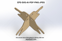 3D Halloween Ghost Laser Cut File Product Image 4