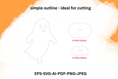 3D Standing Ghost SVG for Laser Cutting Product Image 3