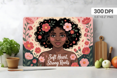 Afro Girl/Woman Melanin braided hair Cutting Board PNG Desig Product Image 1