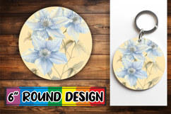 Cute Circle Coaster PNG Artwork , Beauty Flower Product Image 1