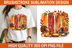 Autumn Brushstroke Sublimation Design - Brushstroke PNG Product Image 1
