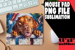 Christmas Winter Mouse Pad Design Peeking Dog Art Product Image 1