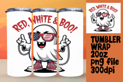 Sublimation-Ready Graphics for 20oz Tumbler , Funny Ghost Product Image 1