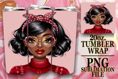 Unique adventures 20oz tumbler wrap, Afro Girl Product Image 1