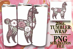 BREATHTAKING SUNSETS 20oz TUMBLER WRAP, Flower Animals Product Image 1