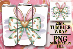Luminous Sublimation 20oz tumbler wrap, Easter Bow Product Image 1