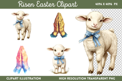 Risen Easter Clipart PNG Product Image 1