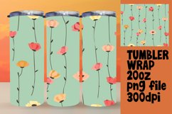Boho Floral Paradise Sublimation Tumbler Wrap Product Image 1