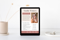 Speaker Sheet Template Canva, Editable Media Kit Product Image 3