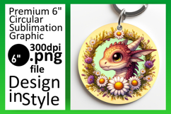 Lovely Round Design for Keychains , Dragon Product Image 1