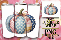 BLISSFUL DAYS 20oz TUMBLER WRAP, Pumpkin Watercolor Product Image 1