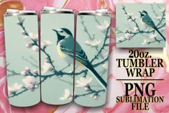 Magical mornings 20oz tumbler wrap, Birds Product Image 1