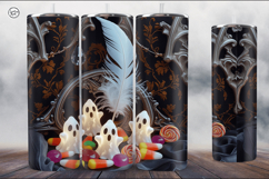 4 Halloween Tumbler Wrap Sublimations, 20 oz Product Image 4