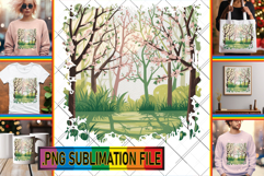 Charming TOTE BAG Designs PNG, Spring Product Image 1