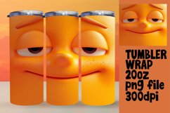 Dynamic Cartoon Face Tumbler Design - Sublimation 20oz Product Image 1