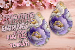 Trendy Teardrop Earrings Artwork for DIY , 3D Flower Product Image 1