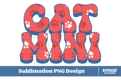 American Cat Mini 4th of July USA Paw DTF PNG Sublimation Product Image 1