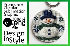 Bright Round Design Coaster PNG , Snowman Product Image 1