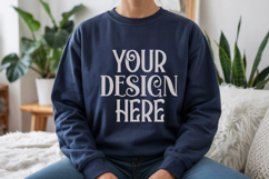 Navy Gildan 18000 Sweatshirt Model Mockups Product Image 1