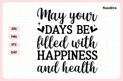 Heartfelt Retirement Quote SVG | Happiness and Health Product Image 3