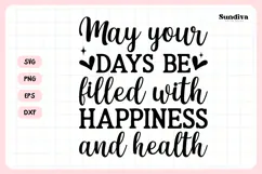 Heartfelt Retirement Quote SVG | Happiness and Health Product Image 3