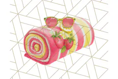 Strawberry Red Lemon Yellow Summer Clipart PNG, Summer Icons Product Image 2