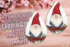 Charming Teardrop Earrings PNG for Crafting , Gnome Product Image 1