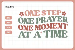 Christian Quote SVG - Faith Saying | One Prayer One Moment Product Image 3