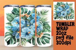 Bright Floral Tumbler 20oz Wrap Sublimation Pattern Product Image 1