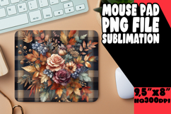 Bright Mouse Pad Design Sublimation, Autumn Flower Product Image 1